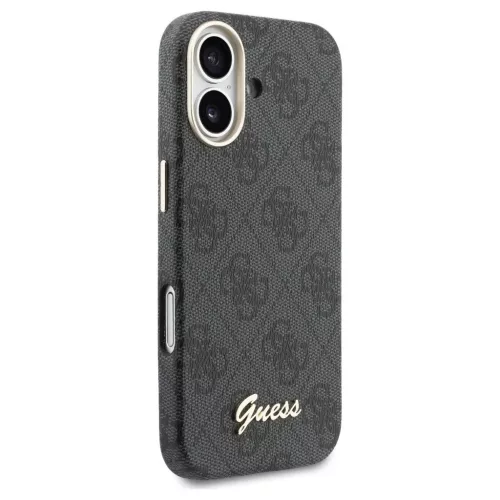 GUESS tok iPhone 17 készülékhez, MagSafe kompatibilis, GUHMP17S5P4FWMSK (PU FW 4G Script), fekete