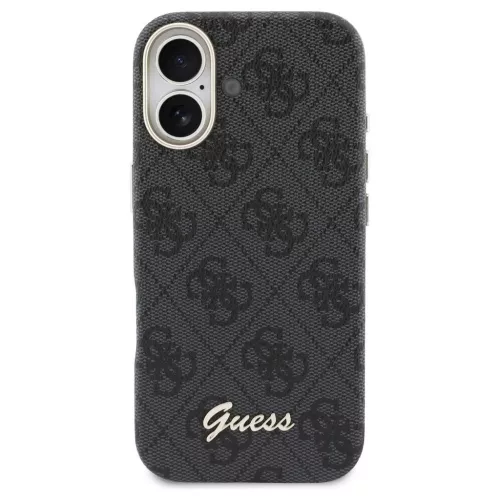 GUESS tok iPhone 17 készülékhez, MagSafe kompatibilis, GUHMP17S5P4FWMSK (PU FW 4G Script), fekete