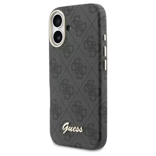 GUESS tok iPhone 17 készülékhez, MagSafe kompatibilis, GUHMP17S5P4FWMSK (PU FW 4G Script), fekete