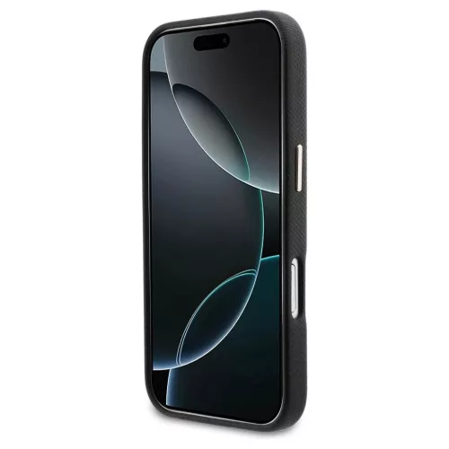 GUESS tok iPhone 17 készülékhez GUHCP17S5PS4RGGK PU FW Resin Logo fekete