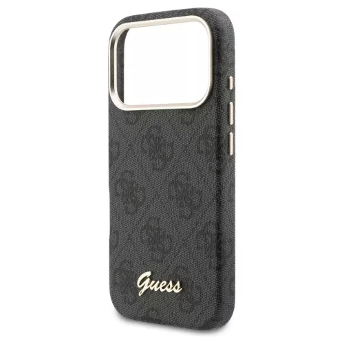 GUESS tok iPhone 17 Pro készülékhez MagSafe-kompatibilis GUHMP17L5P4FWMSK (PU FW 4G Script) fekete