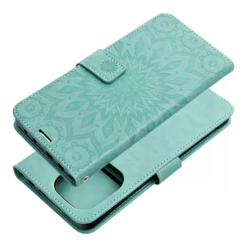 MEZZO könyvtok XIAOMI Redmi Note 13 4G készülékhez mandala zöld