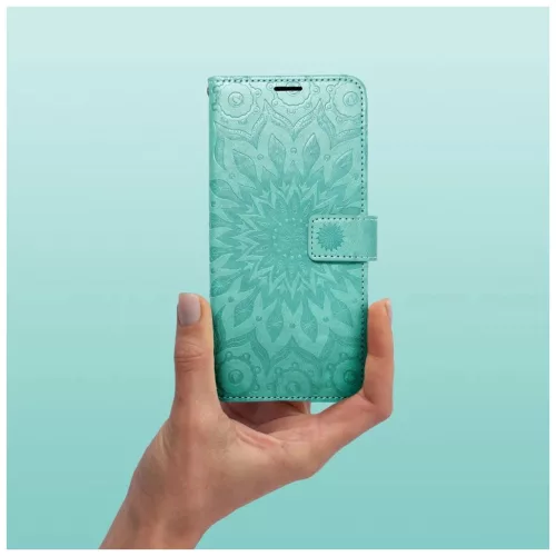 MEZZO könyvtok XIAOMI Redmi Note 13 4G készülékhez mandala zöld