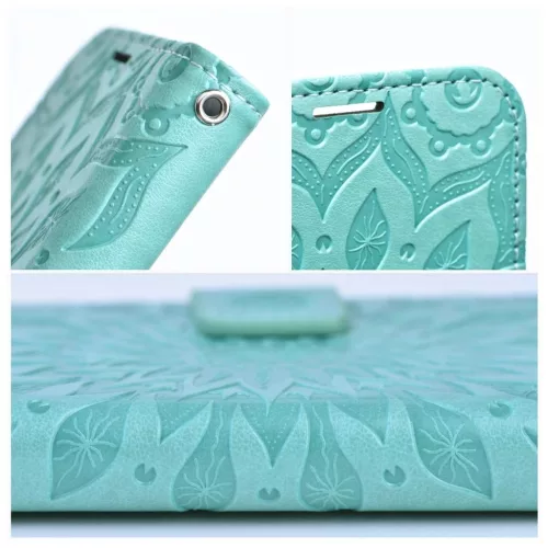 MEZZO könyvtok XIAOMI Redmi Note 13 4G készülékhez mandala zöld