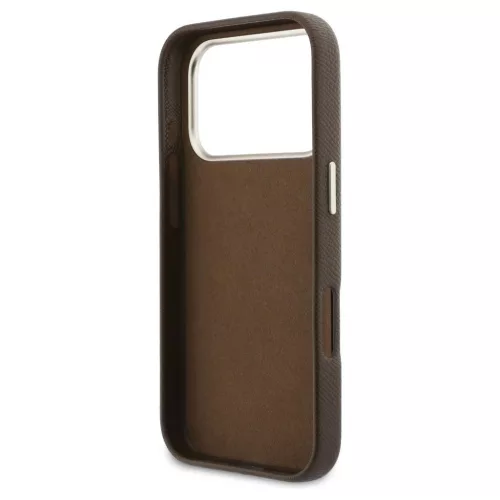 GUESS tok iPhone 17 Pro készülékhez GUHCP17L5PS4RGGW (PU FW Resin Logo) barna