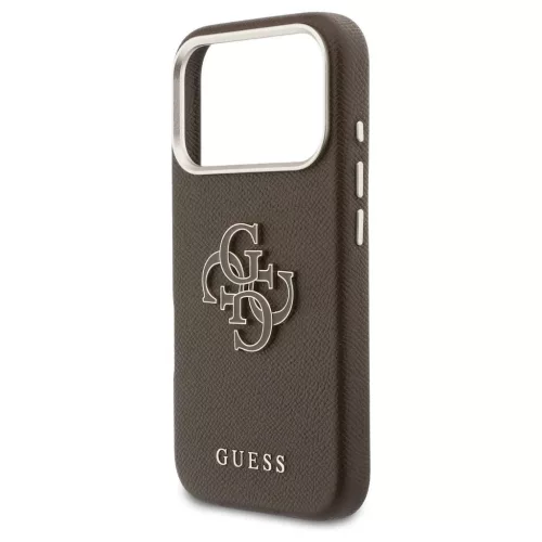 GUESS tok iPhone 17 Pro készülékhez GUHCP17L5PS4RGGW (PU FW Resin Logo) barna