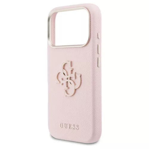 GUESS tok iPhone 17 Pro készülékhez (GUHCP17L5PS4RGGP, PU FW Resin Logo) rózsaszín