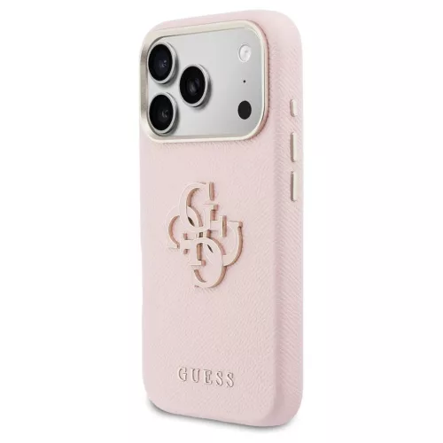 GUESS tok iPhone 17 Pro készülékhez (GUHCP17L5PS4RGGP, PU FW Resin Logo) rózsaszín
