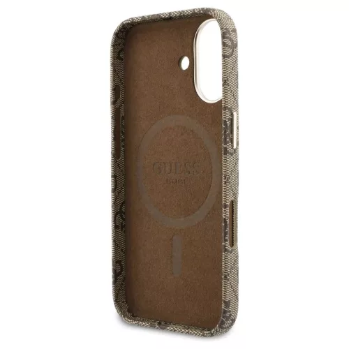 GUESS PU FW 4G Script tok iPhone 17 készülékhez MagSafe-kompatibilis barna