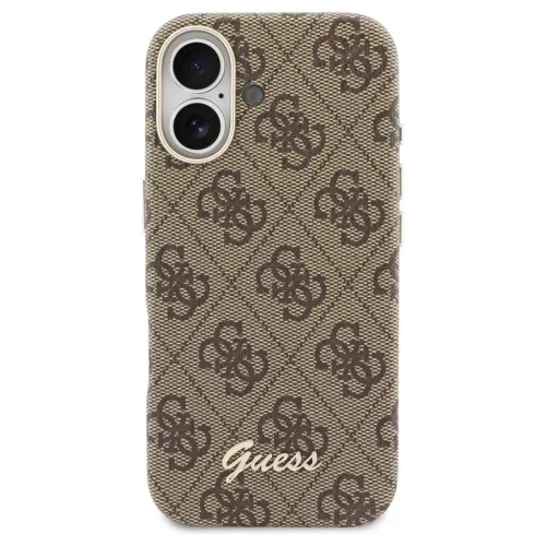 GUESS PU FW 4G Script tok iPhone 17 készülékhez MagSafe-kompatibilis barna