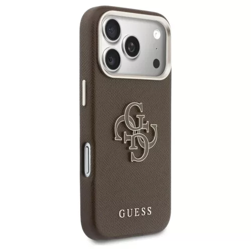 GUESS PU FW Resin Logo tok iPhone 17 Pro Max készülékhez GUHCP17X5PS4RGGW barna