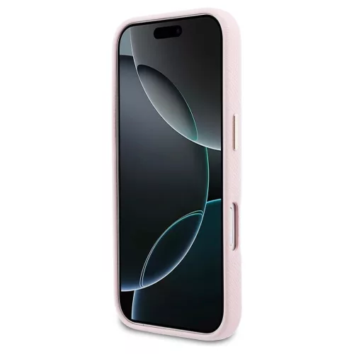 GUESS tok iPhone 17 készülékhez GUHCP17S5PS4RGGP (PU FW Resin Logo) rózsaszín