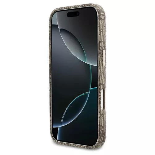 GUESS tok iPhone 17 Pro készülékhez, MagSafe-kompatibilis, GUHMP17L5P4FWMSW (PU FW 4G Script), barna