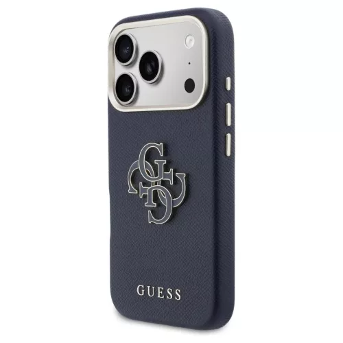GUESS tok iPhone 17 Pro készülékhez GUHCP17L5PS4RGGB (PU FW Resin Logo) kék