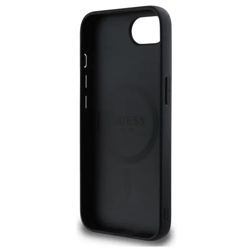 GUESS MagSafe-kompatibilis tok iPhone 16e/17e (SE 4 2025) készülékhez GUHMPSE4P4SM4MK (PU 4G Small 4G and Classic) fekete