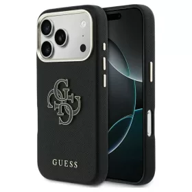  GUESS tok iPhone 17 Pro Max készülékhez GUHCP17X5PS4RGGK (PU FW Resin Logo) fekete