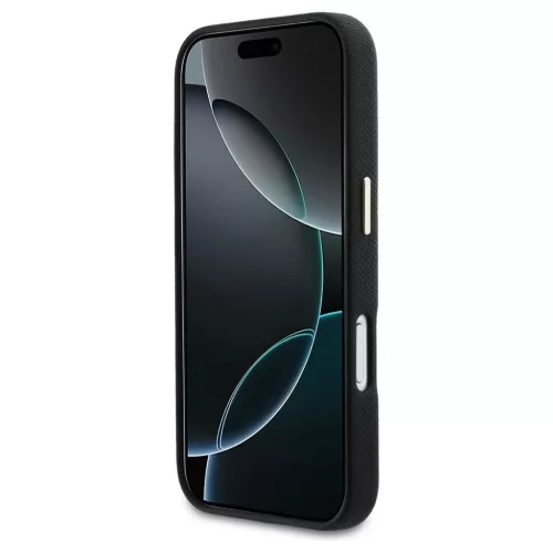 GUESS tok iPhone 17 Pro Max készülékhez GUHCP17X5PS4RGGK (PU FW Resin Logo) fekete