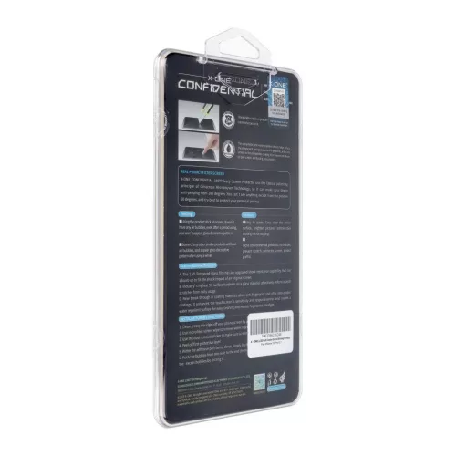 X-ONE Full Cover Extra Strong Privacy edzett üveg kijelzővédő iPhone 15 Pro készülékhez (full glue) 9H