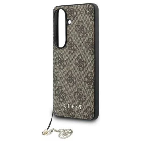 GUESS PU 4G Classic Logo with Charm tok Samsung S26 készülékhez GUHMS26SGF4GBR barna