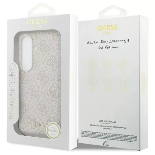 GUESS tok Samsung S26 készülékhez PU 4G Classic Logo with Charm, rózsaszín