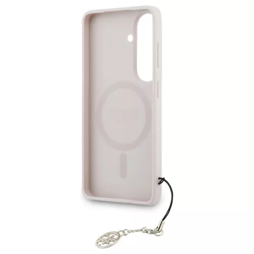 GUESS tok Samsung S26 készülékhez PU 4G Classic Logo with Charm, rózsaszín