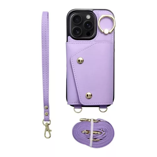 Wonder tok pénztárcával iPhone 12/12 Pro készülékhez lila