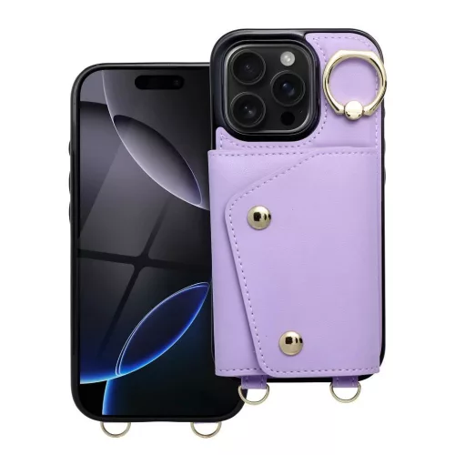Wonder tok pénztárcával iPhone 12/12 Pro készülékhez lila