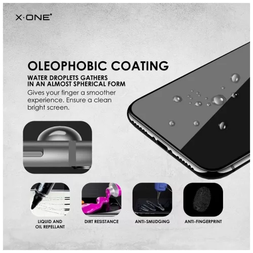 X-ONE Full Cover Extra Strong Matte 9H edzett üveg iPhone 15 Plus/16 Plus készülékhez