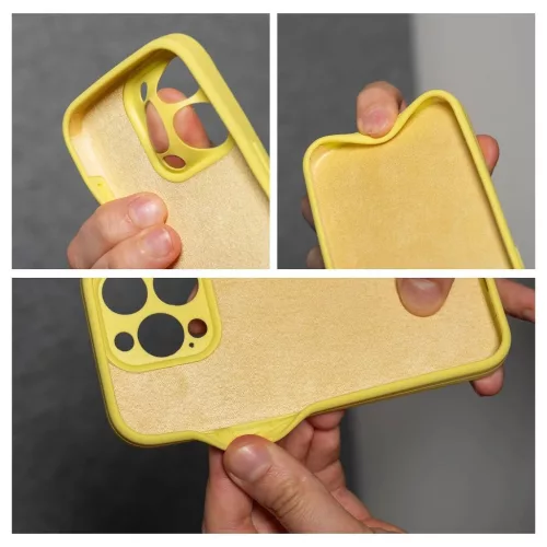 iPhone 17 PRO készülékhez szilikon tok, 2mm, sárga