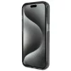 Eredeti GUESS előlapos tok GUHMP15XHRSGSK iPhone 15 Pro Max készülékhez (Magsafe-kompatibilis, Glitter Script logó, gyűrűs állvány, fekete)