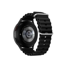   Lyukacsos szilikon óraszíj Samsung Galaxy Watch készülékhez, Forcell F-Design FS01, 22 mm, fekete