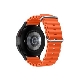   Samsung Galaxy Watch készülékhez Forcell F-Design FS01 lyukacsos szilikon szíj 22 mm narancssárga