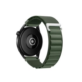   Samsung Galaxy Watch készülékhez Forcell F-Design FS05 22 mm-es poliészterszálas csatos szíj, zöld