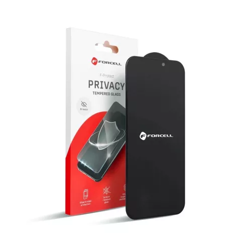 Forcell Privacy Glass edzett üvegfólia iPhone 12 PRO MAX készülékhez fekete