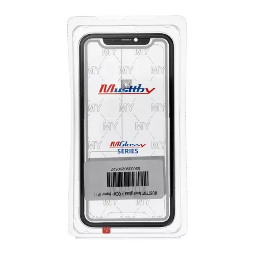 MUSTTBY iPhone 11 készülékhez előlapi üveg + OCA + keret