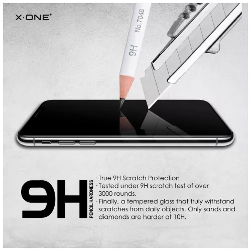 X-ONE Full Cover Extra Strong Matte 9H edzett üveg kijelzővédő iPhone 16 Pro Max/17 Pro Max készülékhez