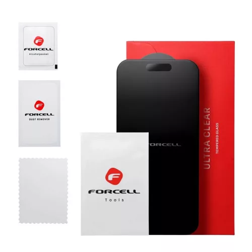 Forcell Matt Glass edzett üveg kijelzővédő iPhone 12/12 Pro készülékhez fekete