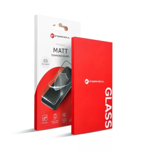 Forcell Matt Glass edzett üveg kijelzővédő iPhone 12/12 Pro készülékhez fekete