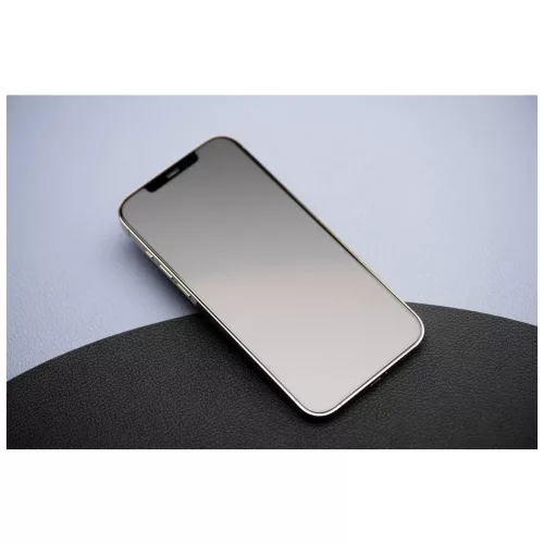 Forcell Matt Glass edzett üveg kijelzővédő iPhone 12/12 Pro készülékhez fekete