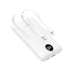 Veger külső akkumulátor C11 (W1170) PD QC3.0 2A 22,5W 10000 mAh beépített USB-C és Lightning kábelekkel fehér