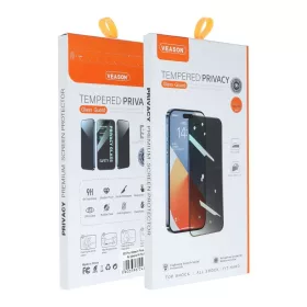   6D Pro Veason Privacy Glass üvegfólia iPhone 17 készülékhez fekete
