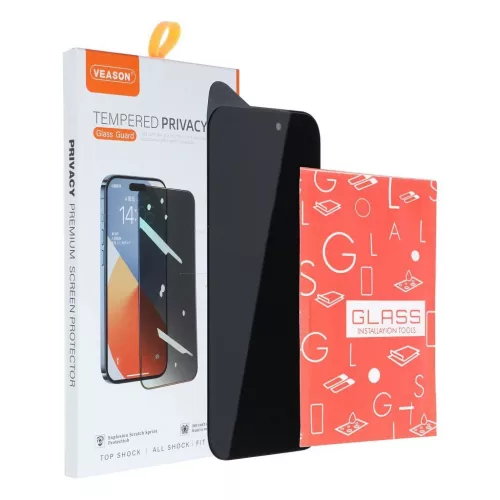 6D Pro Veason Privacy Glass üvegfólia iPhone 17 készülékhez fekete