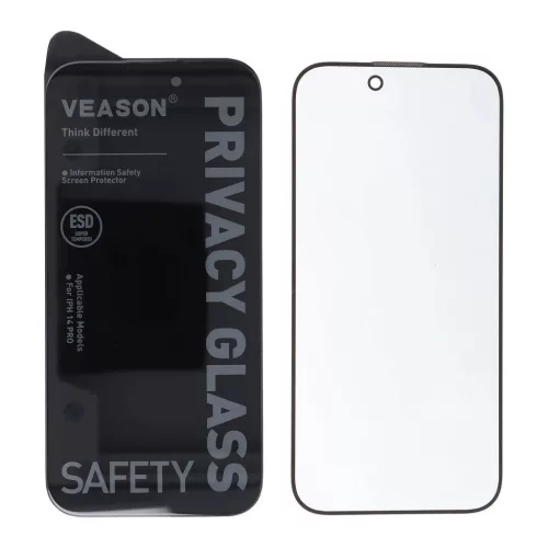 6D Pro Veason Privacy Glass üvegfólia iPhone 17 készülékhez fekete