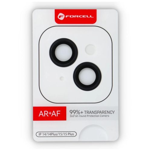Forcell Premium kameralencse védőüveg iPhone 14 / 14 Plus készülékhez fekete