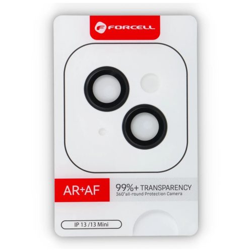 Forcell Premium kameralencse-védő üvegfólia iPhone 13 és 13 Mini készülékhez fekete