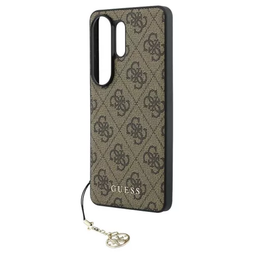 GUESS tok Samsung S26 Ultra készülékhez GUHMS26LGF4GBR (PU 4G Classic Logo with Charm) barna