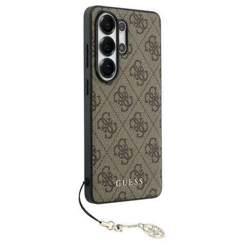 GUESS tok Samsung S26 Ultra készülékhez GUHMS26LGF4GBR (PU 4G Classic Logo with Charm) barna