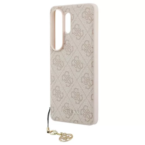 GUESS tok Samsung S26 Ultra készülékhez GUHMS26LGF4GPI (PU 4G Classic Logo with Charm) rózsaszín