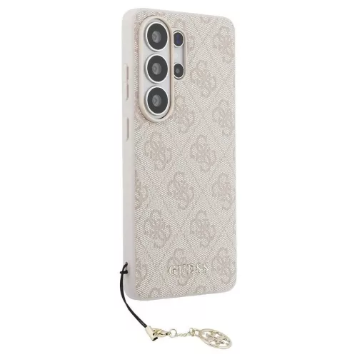GUESS tok Samsung S26 Ultra készülékhez GUHMS26LGF4GPI (PU 4G Classic Logo with Charm) rózsaszín