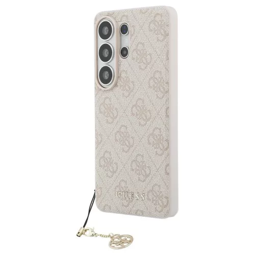 GUESS tok Samsung S26 Ultra készülékhez GUHMS26LGF4GPI (PU 4G Classic Logo with Charm) rózsaszín